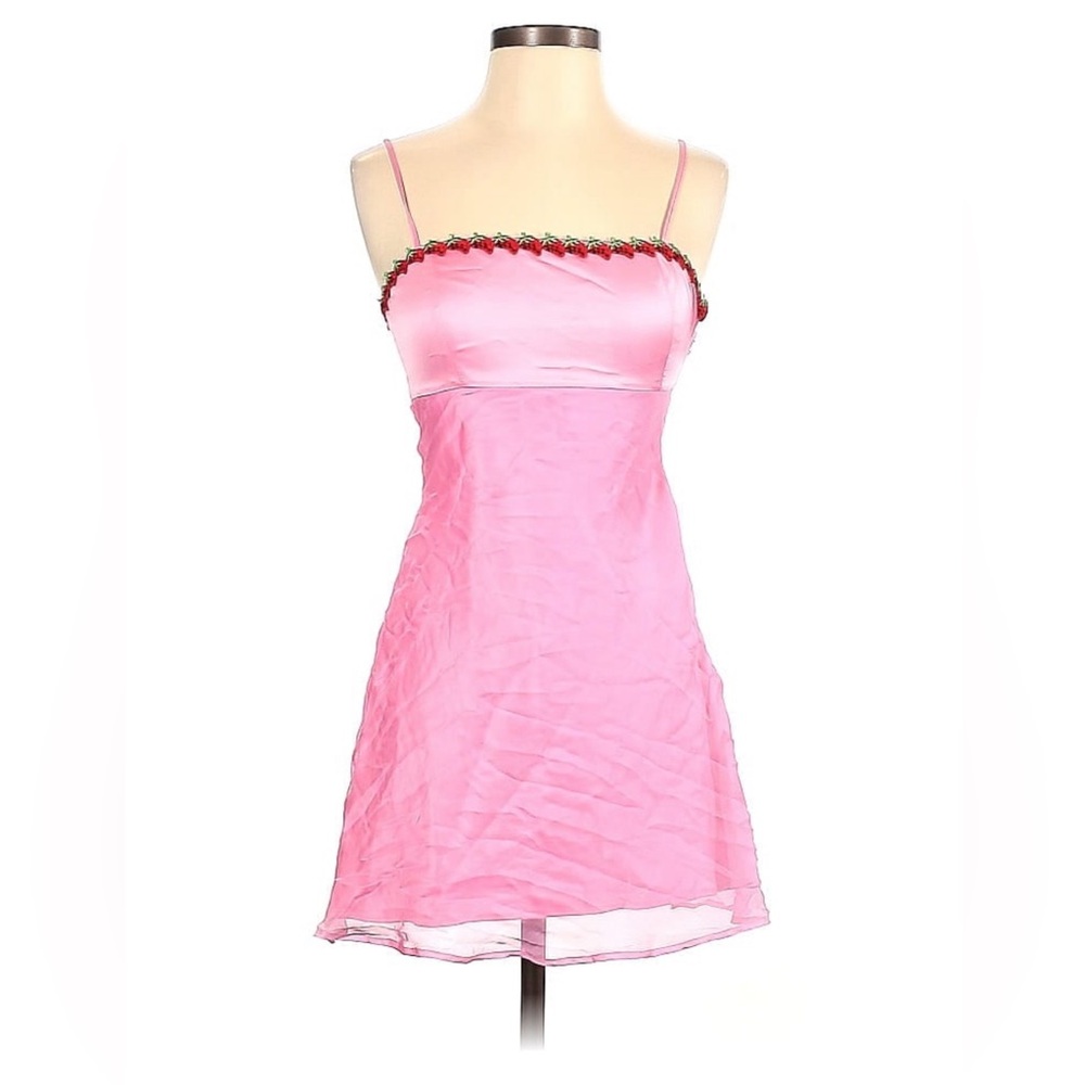 Sugar Thrillz pink mini dress with straberries